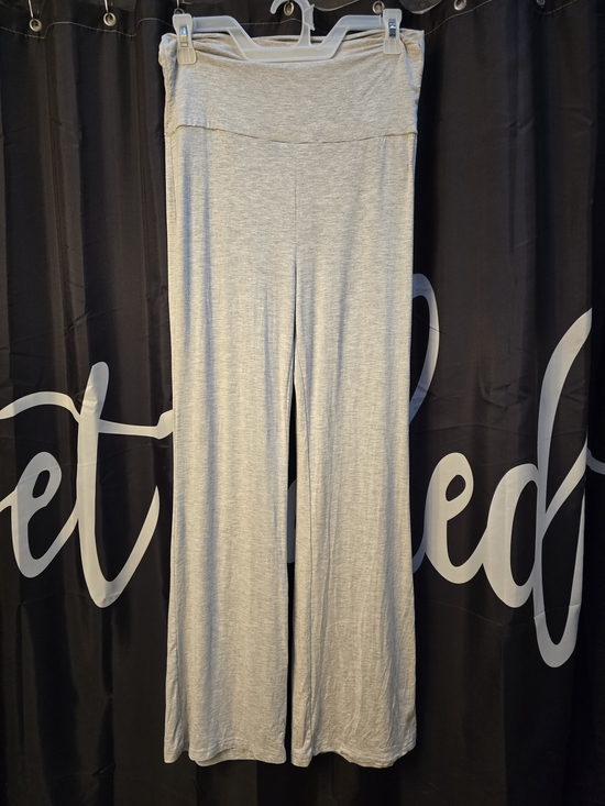 None Pants - Light Heather Gray Wide-Leg Women's Lounge Pants